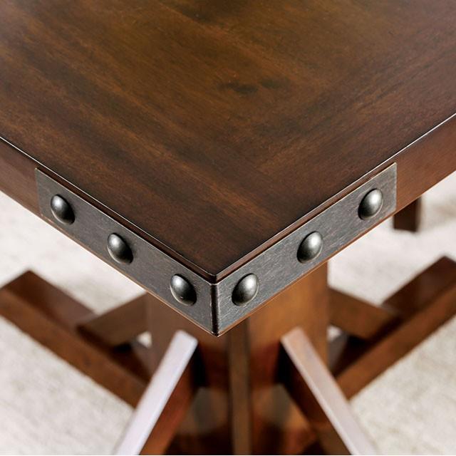 Furniture of America Square Glenbrook Counter Height Dining Table with Pedestal Base CM3018PT IMAGE 3