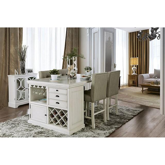 Furniture of America Sutton Counter Height Dining Table CM3390PT-TABLE IMAGE 2