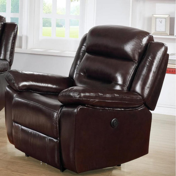 Acme Furniture Flavie Power Leather Match Recliner 52007 IMAGE 1