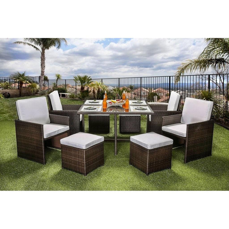 Furniture of America Outdoor Dining Sets 9-Piece CM-OT2101-SET IMAGE 1