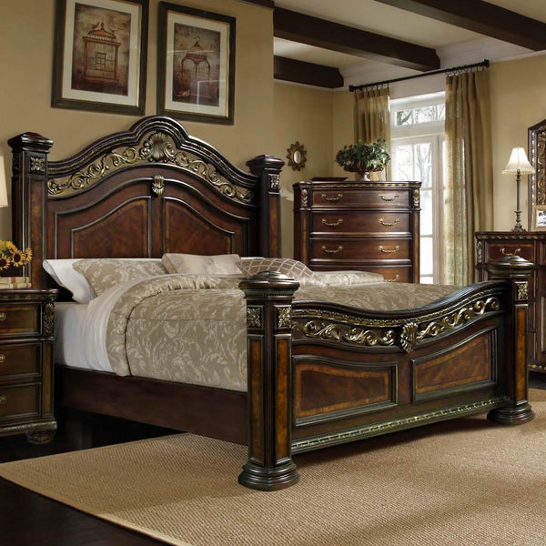McFerran Home Furnishings Queen Poster Bed B163-Q IMAGE 1