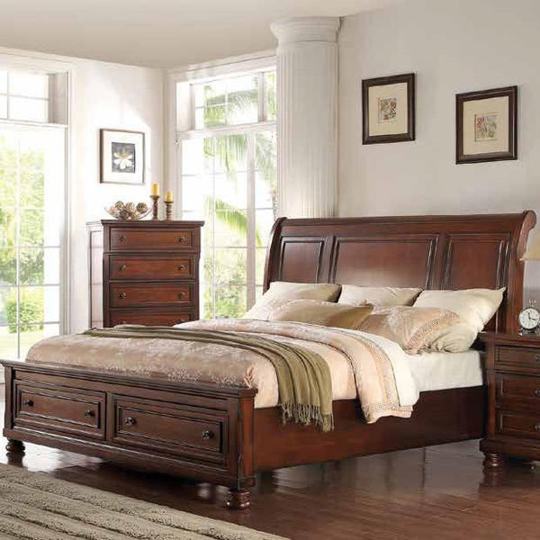 McFerran Home Furnishings Queen Panel Bed with Storage B608-Q IMAGE 1