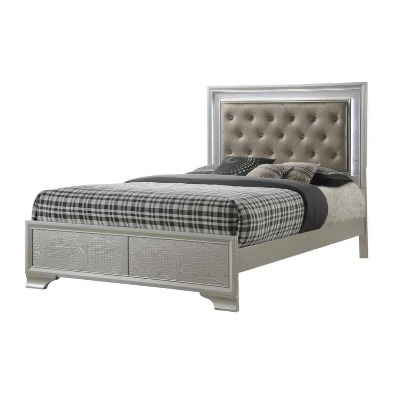 Crown Mark Lyssa Queen Upholstered Panel Bed B4300-Q-HBFB/B4300-KQ-RAIL IMAGE 2