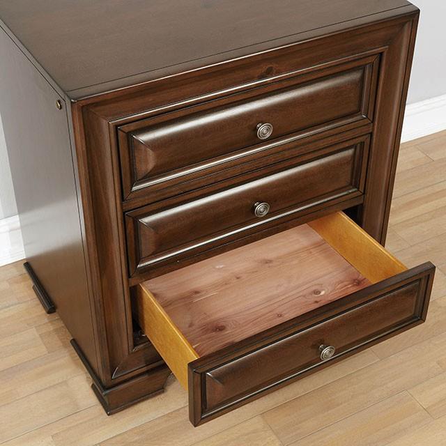 Furniture of America Brandt 3-Drawer Nightstand CM7302CH-N IMAGE 2