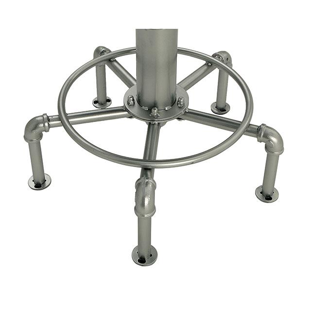Furniture of America Round Helene Adjustable Height Dining Table with Glass Top and Pedestal Base CM3378RT-TABLE IMAGE 4