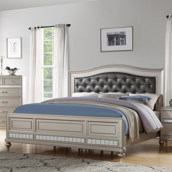 McFerran Home Furnishings California King Upholstered Panel Bed B520 California King Bed IMAGE 1