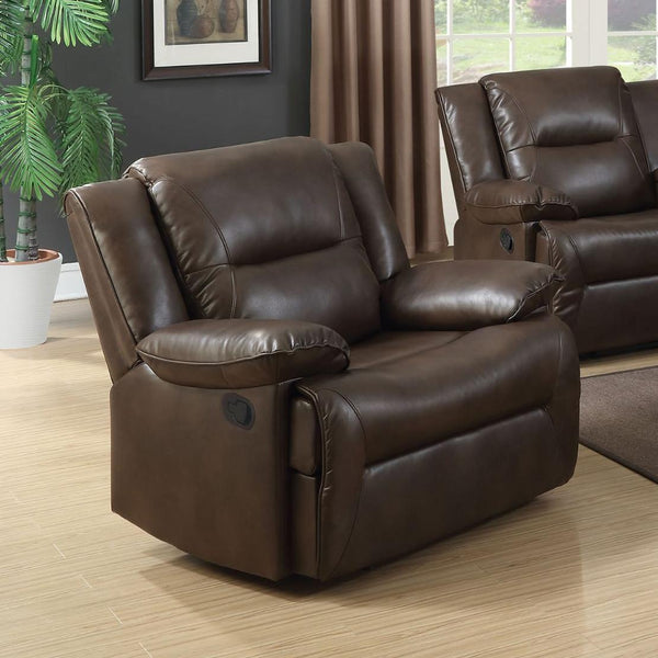 Acme Furniture Romulus Glider Leather Match Recliner 52817 IMAGE 1
