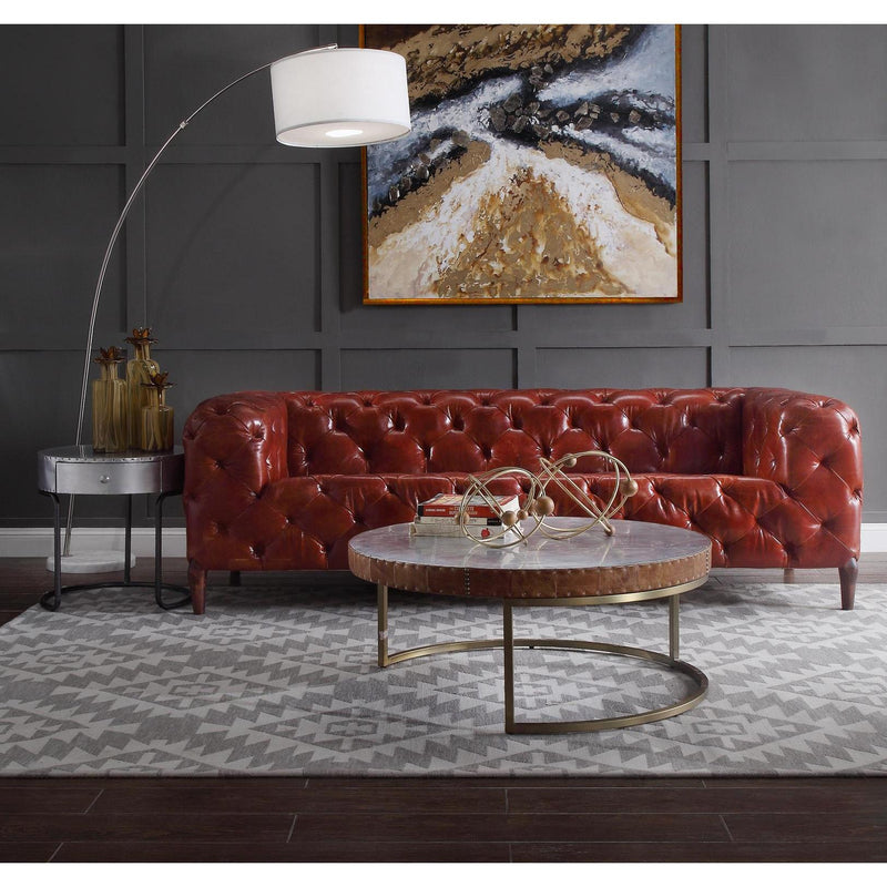 Acme Furniture Orsin Stationary Leather Sofa 55070 IMAGE 2