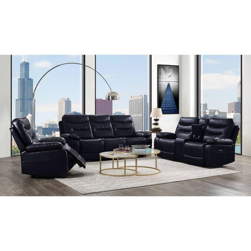 Acme Furniture Aashi Power Leather Match Recliner 55373 IMAGE 6