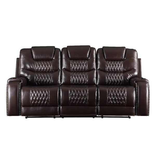 Acme Furniture Braylon Reclining Polyurethane Sofa 55415 IMAGE 1