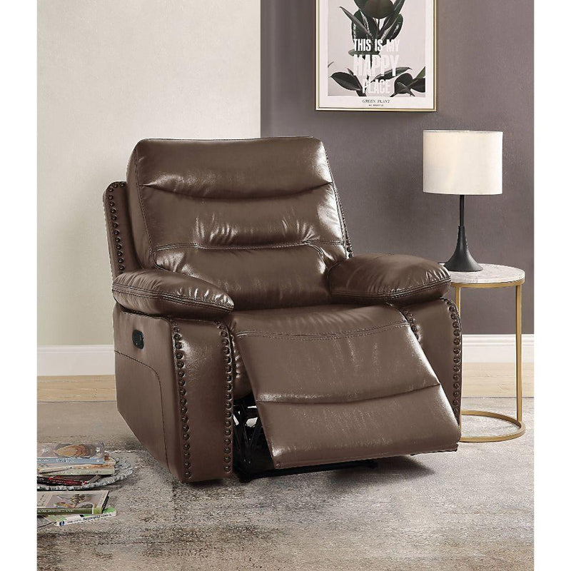 Acme Furniture Aashi Leather Match Recliner 55422 IMAGE 6