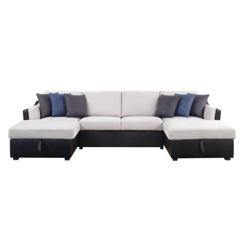 Acme Furniture Merill Fabric Sleeper Sectional 56015 IMAGE 1