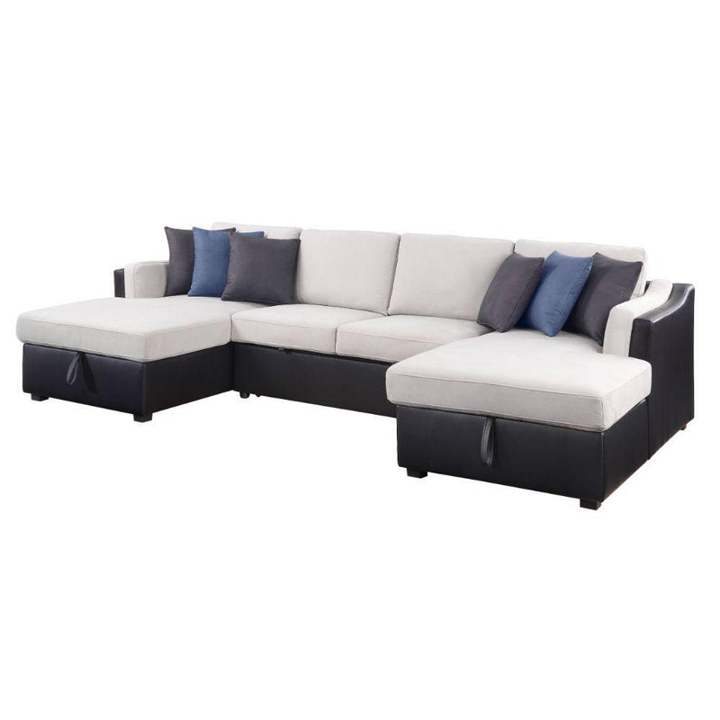 Acme Furniture Merill Fabric Sleeper Sectional 56015 IMAGE 2