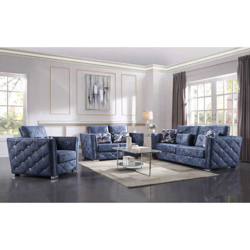 Acme Furniture Emilia Stationary Fabric Loveseat 56026 IMAGE 5