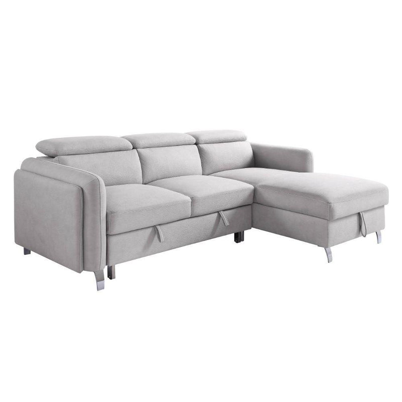 Acme Furniture Reyes Stationary Fabric Sleeper Sectional 56040 IMAGE 2