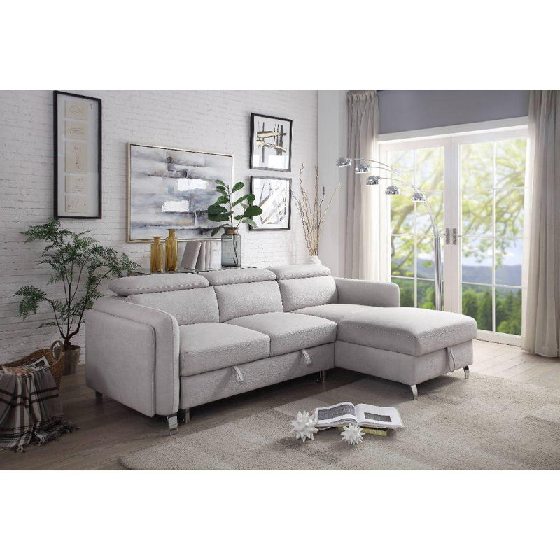 Acme Furniture Reyes Stationary Fabric Sleeper Sectional 56040 IMAGE 6