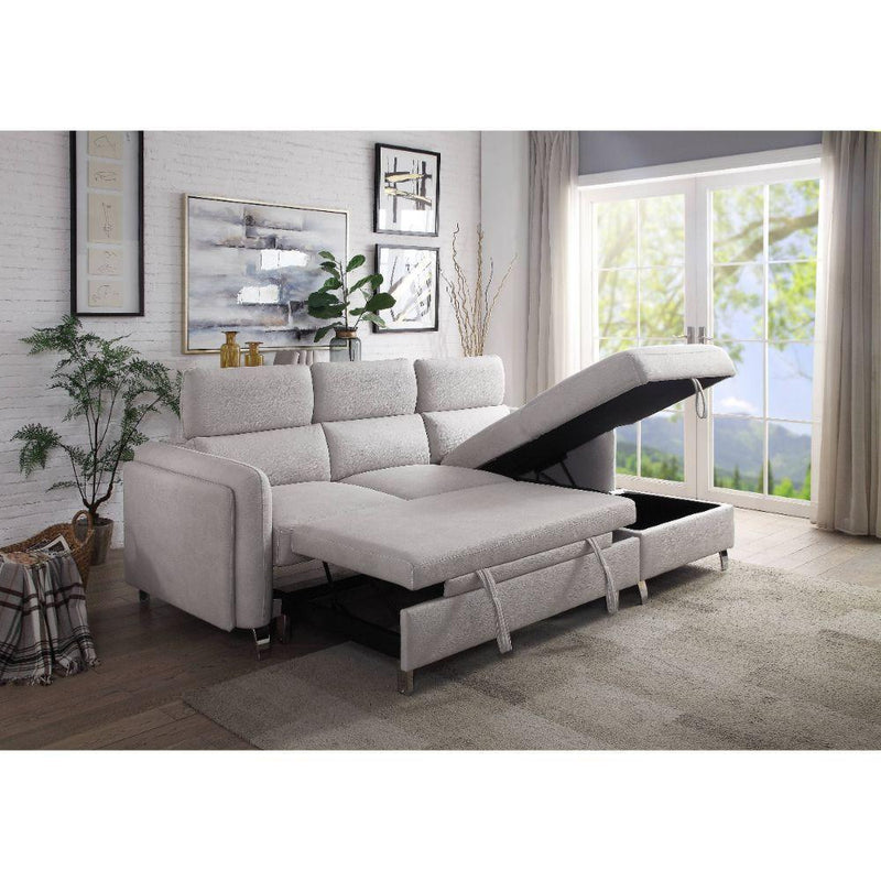 Acme Furniture Reyes Stationary Fabric Sleeper Sectional 56040 IMAGE 7