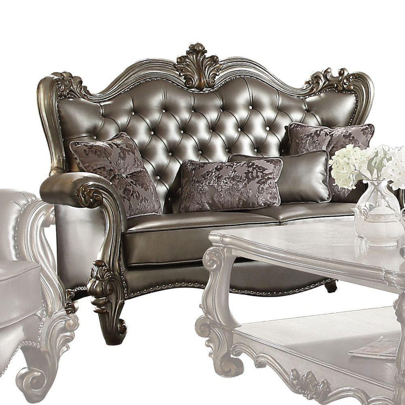 Acme Furniture Versailles Stationary Polyurethane Loveseat 56821 IMAGE 1