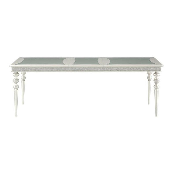 Acme Furniture Maverick Dining Table with Glass Top 61800 IMAGE 1